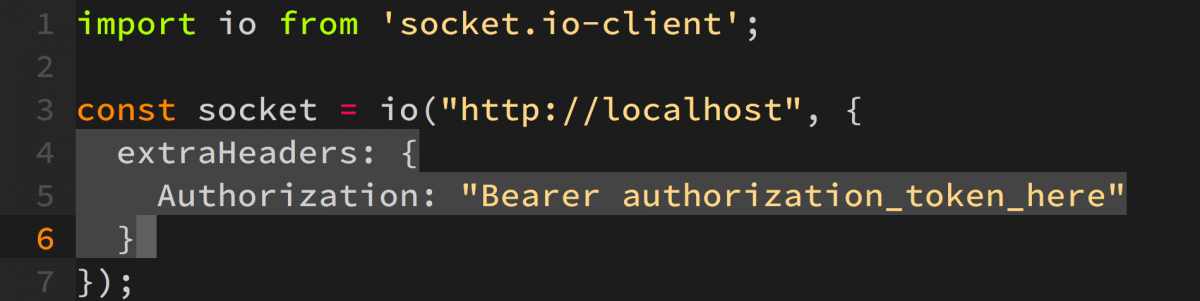 socket.io-client で HTTP ヘッダーを設定する